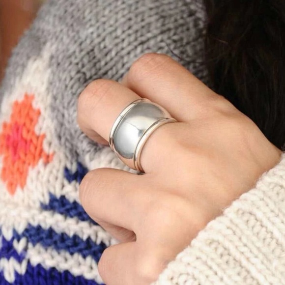 New Wide Band Smooth Polish Silver Gold Copper Band Ring /Chunky Cigar Band Ring - Picture 4 of 16